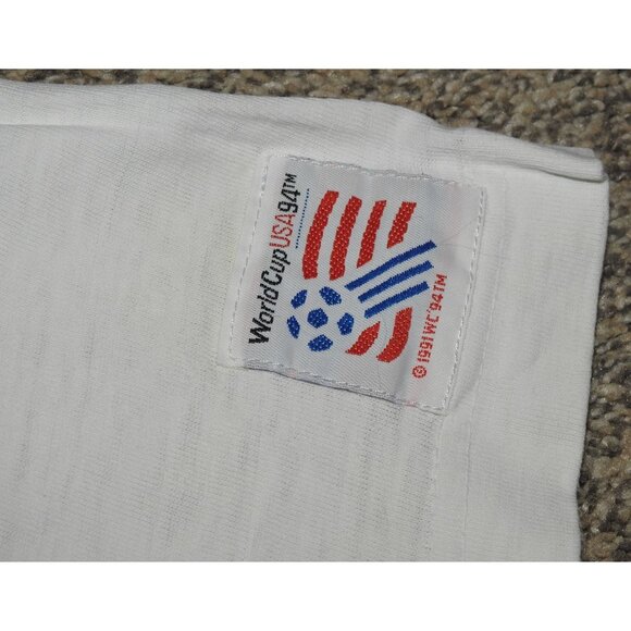 Vintage 1994 Germany World Cup Spellout Single Stitch T-Shirt Medium - Picture 3 of 9